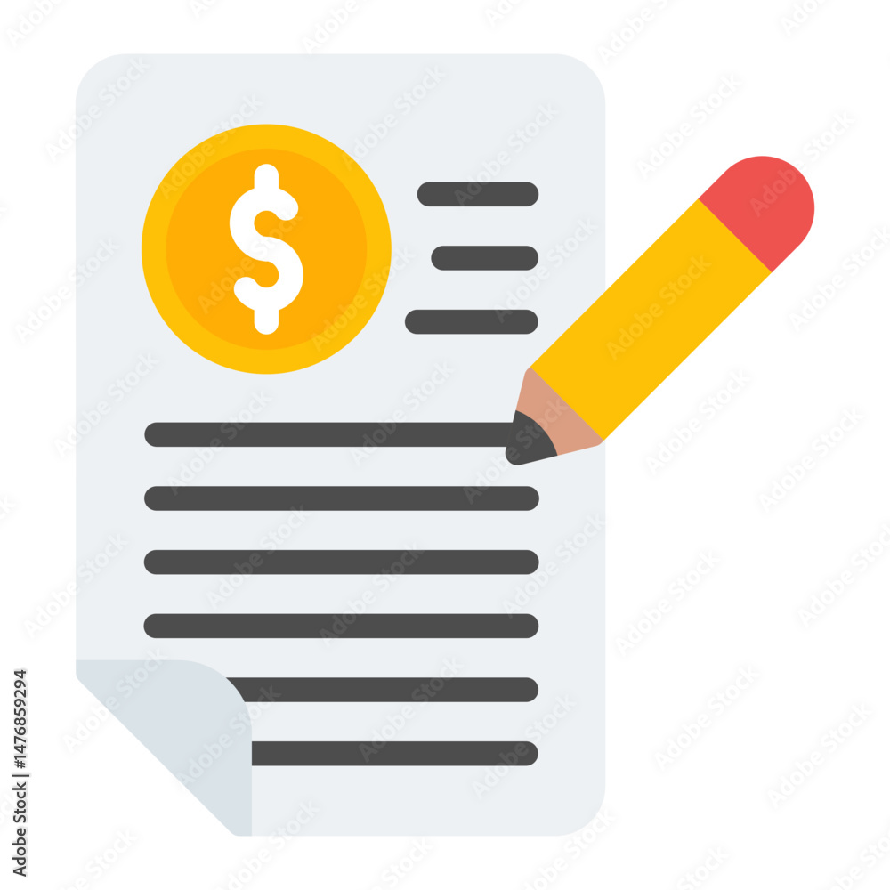 Poster project budget icon vector image. can be used for project assesment.