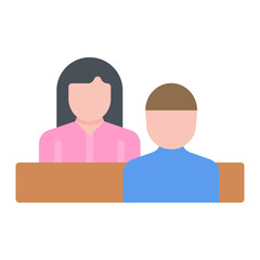 Fototapeta premium Client Meeting icon vector image. Can be used for Project Assesment.
