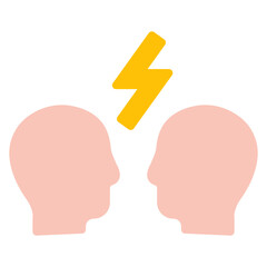 Conflict Resolution icon vector image. Can be used for Project Assesment.