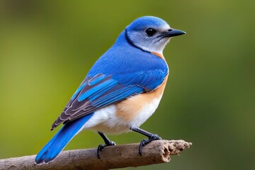 Naklejka premium Avian Artwork - Bluebird on Branch