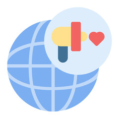 Global Outreach icon vector image. Can be used for Charity.