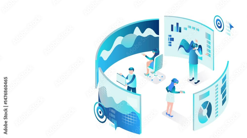Poster innovative virtual reality technology for data analysis and interactive experiences