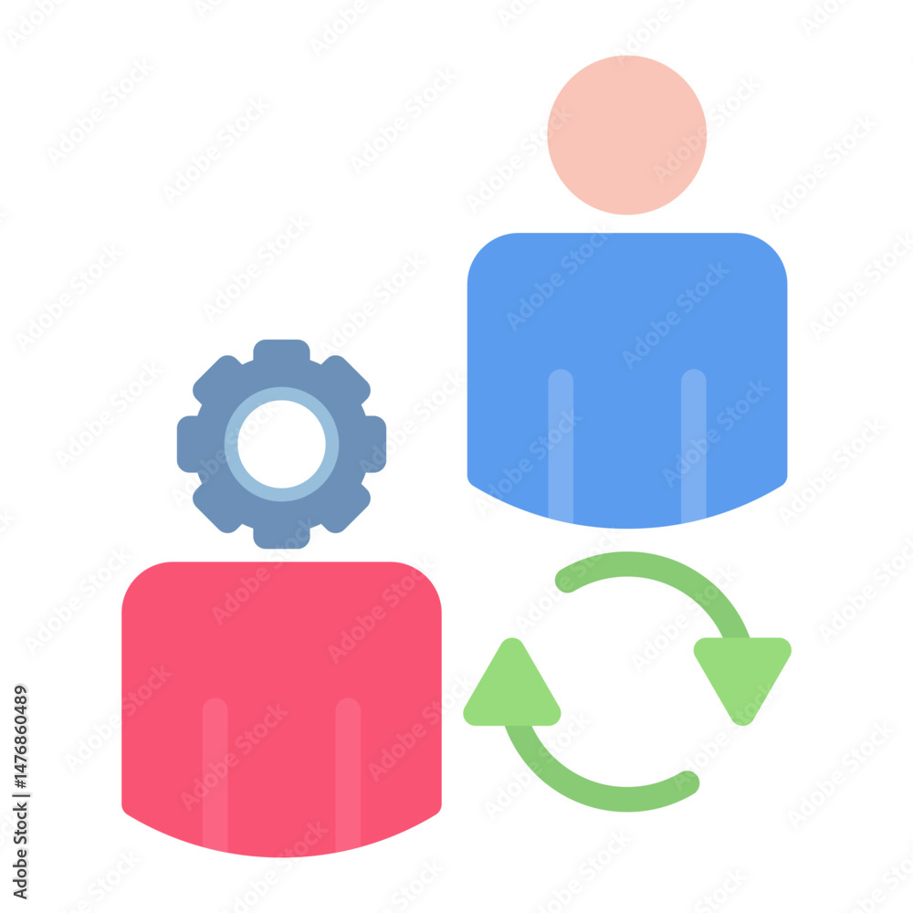 Poster change management icon vector image. can be used for survey.