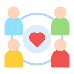 Support Network icon vector image. Can be used for Charity.