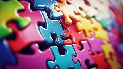 A close-up view of puzzle pieces illustrating themes of collaboration.