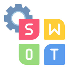 SWOT Analysis icon vector image. Can be used for Survey.