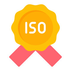 ISO Certification icon vector image. Can be used for Mass Production.