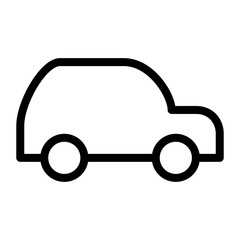 Outline icon of car and land traffic
