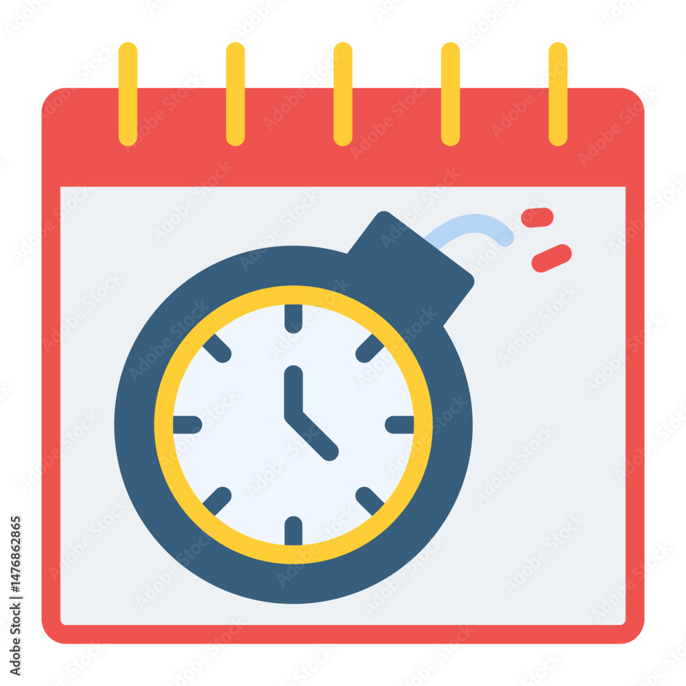 Poster deadlines icon vector image. can be used for action plan.