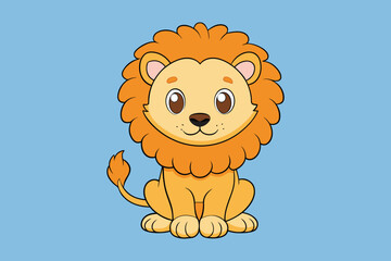  cute lion colorful Vector