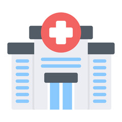 Obraz premium Hospital icon vector image. Can be used for Public Utilities.