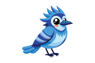  cute blue bird colorful Vector