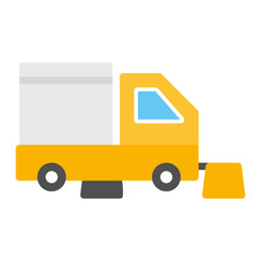 Street Sweeping icon vector image. Can be used for Public Utilities.