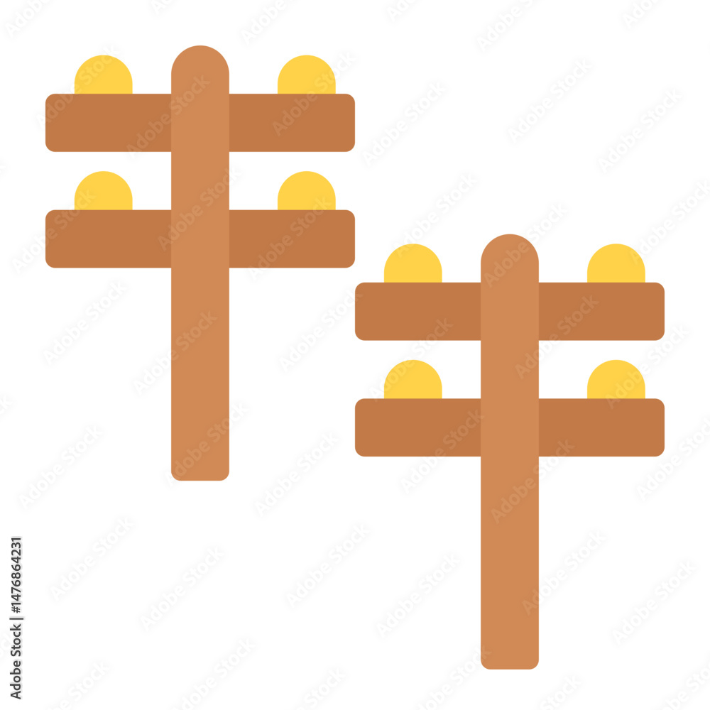 Poster utility pole icon vector image. can be used for public utilities.