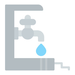 Water Supply icon vector image. Can be used for Public Utilities.