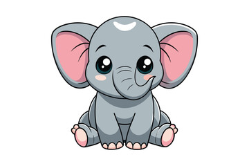  cute elephant colorful Vector