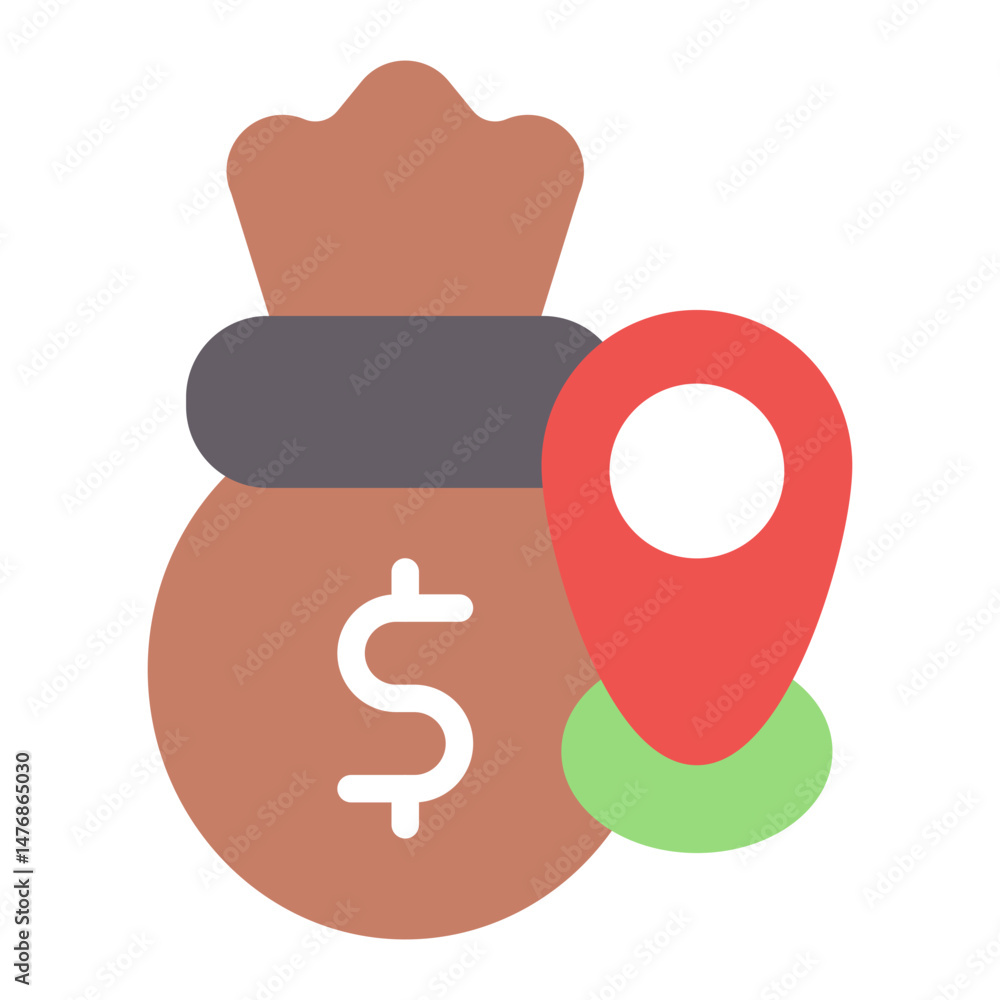 Aufkleber asset tracking icon vector image. can be used for operations management.