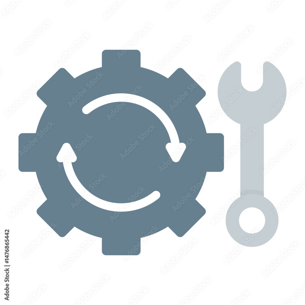 Poster operations manual icon vector image. can be used for operations management.