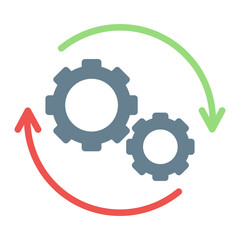 Process Automation icon vector image. Can be used for Operations Management.