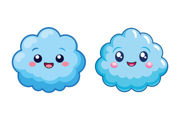  cute cloud colorful Vector