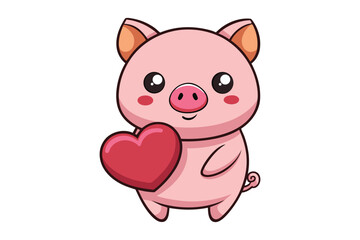  cute pig colorful Vector