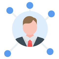 Professional Network icon vector image. Can be used for Freelancer.