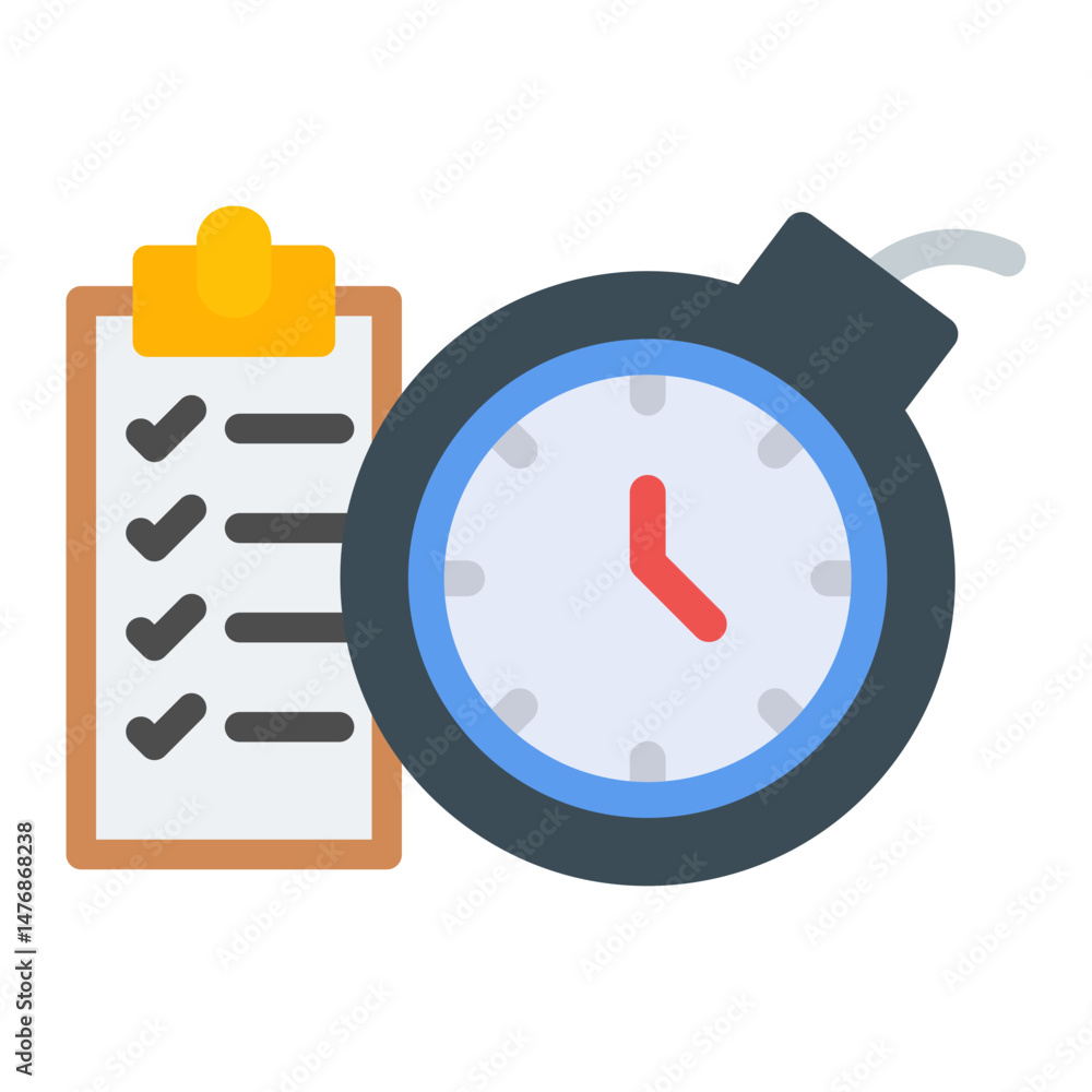 Poster task deadline icon vector image. can be used for freelancer.