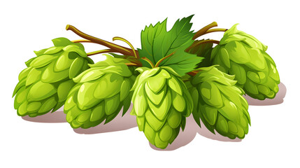 Green Hop Harvest Isolated Icon Cartoon Vector Illustration for Marketing Materials