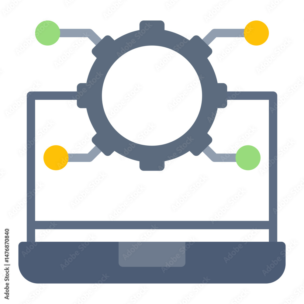 Aufkleber automated system icon vector image. can be used for manufacturing and distribution.