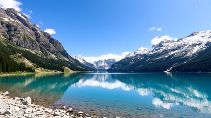 Fototapeta premium Crystal Lakes Chamonix in the Alps