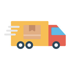 Delivery Truck icon vector image. Can be used for Manufacturing and Distribution.