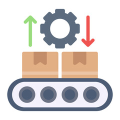 Batch Production icon vector image. Can be used for Manufacturing and Distribution.