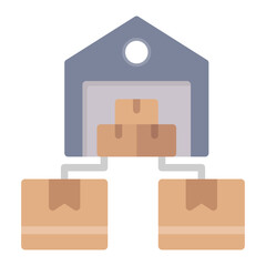 Distribution Center icon vector image. Can be used for Manufacturing and Distribution.