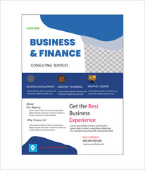 "Modern Corporate Business Flyer Template – A4 Size, Clean & Professional Design for Company Promotion"