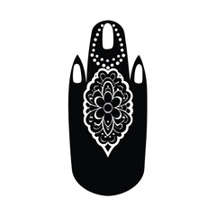 bridal nail art with lace patterns