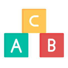 Alphabet Blocks icon vector image. Can be used for Daycare.