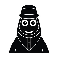 quran character with hat and eyes
