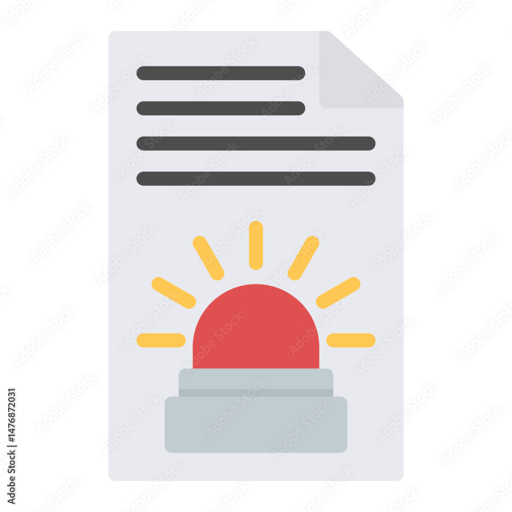 Poster emergency procedures icon vector image. can be used for daycare.