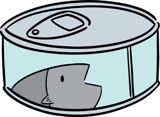 Illustration of canned fish
