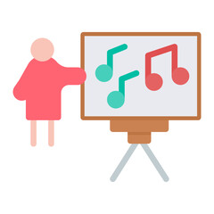 Music Class icon vector image. Can be used for Daycare.
