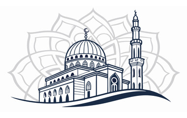 Mosque logo with new style and design 