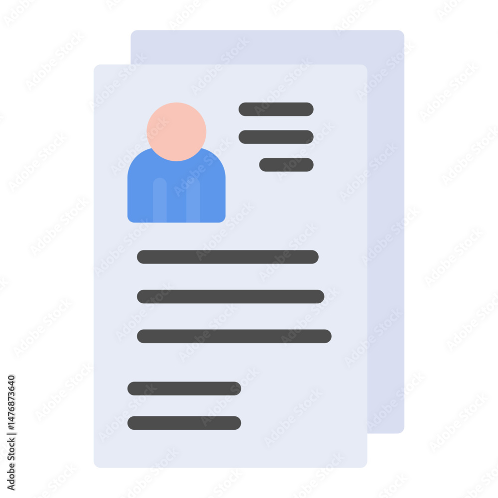 Poster projects icon vector image. can be used for curriculum vitae.