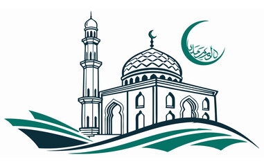 Mosque logo with new style and design 