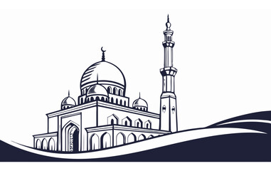 Mosque logo with new style and design 