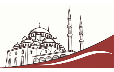Mosque logo with new style and design 