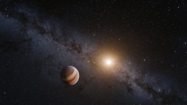 A distant exoplanet orbiting a twin-star system