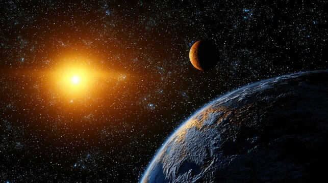 Fototapeta A distant exoplanet with a habitable atmosphere