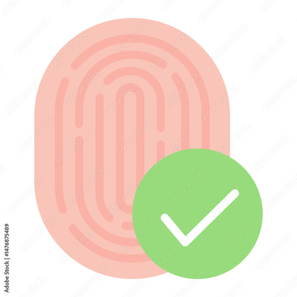 Poster biometric authentication icon vector image. can be used for safe payment.
