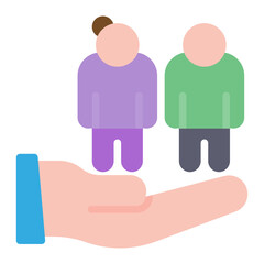 Elderly Care icon vector image. Can be used for Elderly Care.