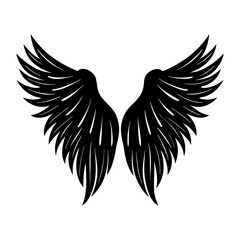 Angel Wings Silhouette vector illustration